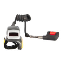 Zebra RS4000 lector de códigos de barras manos libres 1D con tecnología láser, color gris y plata. SKU: RS4000-HPCSWR