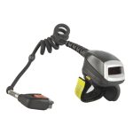 Zebra RS4000 lector de códigos de barras manos libres 1D con tecnología láser, color gris y plata. SKU: RS4000-HPCSWR