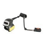 Zebra RS4000 lector de códigos de barras manos libres 1D con tecnología láser, color gris y plata. SKU: RS4000-HPCSWR