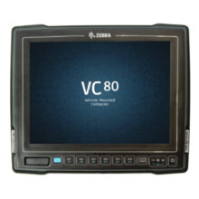 Zebra VC80 con pantalla táctil de 10.4 pulgadas, resolución 1024 x 768 pixeles, procesador de 1.91 GHz, SKU VC8010SOBB21CCBCXX, en color negro para TPV.