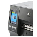 La impresora térmica Zebra ZT411 con resolución de 203 x 203 DPI, conectividad inalámbrica y alámbrica, modelo ZT41142-T0E0000Z. Ideal para recibos.