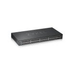 Switch gestionado Zyxel GS1920-48V2 con 48 puertos Gigabit Ethernet (10/100/1000) en color negro, SKU GS1920-48V2-EU0101F