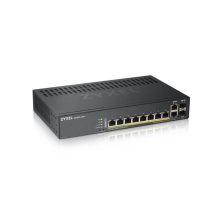 Zyxel GS1920-8HPV2, Switch gestionado Gigabit Ethernet (10/100/1000), Energía sobre Ethernet (PoE), color negro, SKU GS1920-8HPV2-EU0101F