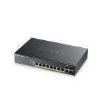 Switch gestionado Zyxel GS2220-10HP-EU0101F L2 Gigabit Ethernet con PoE en color negro. SKU: GS2220-10HP-EU0101F