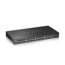 Imagen del switch gestionado Zyxel GS2220-50-EU0101F de color negro, tipo L2 con soporte Gigabit Ethernet (10/100/1000), SKU GS2220-50-EU0101F