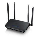 Router inalámbrico Zyxel NBG7510 con Gigabit Ethernet y doble banda (2,4 GHz / 5 GHz) en color negro, SKU NBG7510-EU0101F
