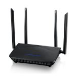 Router inalámbrico Zyxel NBG7510 con Gigabit Ethernet y doble banda (2,4 GHz / 5 GHz) en color negro, SKU NBG7510-EU0101F