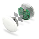 Imagen del paquete de tres puntos de acceso inalámbrico Zyxel NWA1123-AC PRO en color blanco, con una velocidad de 1300 Mbit/s y soporte para energía sobre Ethernet (PoE). SKU: NWA1123ACPRO-EU0102F.
