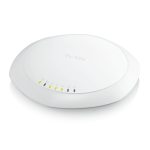 Imagen del paquete de tres puntos de acceso inalámbrico Zyxel NWA1123-AC PRO en color blanco, con una velocidad de 1300 Mbit/s y soporte para energía sobre Ethernet (PoE). SKU: NWA1123ACPRO-EU0102F.