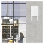 Imagen del Zyxel NWA55AXE, un punto de acceso inalámbrico blanco con capacidad de 1775 Mbps y soporte para Energía sobre Ethernet (SKU: NWA55AXE-EU0102F).