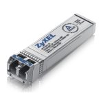 Imagen del Zyxel SFP10G-LR módulo transceptor de fibra óptica con velocidad de 10000 Mbit/s en formato SFP+ y longitud de onda de 1310 nm. SKU: SFP10G-LR-ZZ0101F
