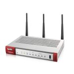 Zyxel USG20W-VPN-EU0101F router inalámbrico Gigabit Ethernet doble banda 2,4 GHz y 5 GHz en colores gris y rojo