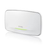 Imagen del punto de acceso inalámbrico blanco Zyxel WAX640S-6E con capacidad de 4800 Mbit/s y soporte para energía sobre Ethernet, SKU WAX640S-6E-EU0101F