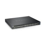Switch negro Zyxel XS3800-28 con gestión L2+ y 10G Ethernet, SKU XS3800-28-ZZ0101F